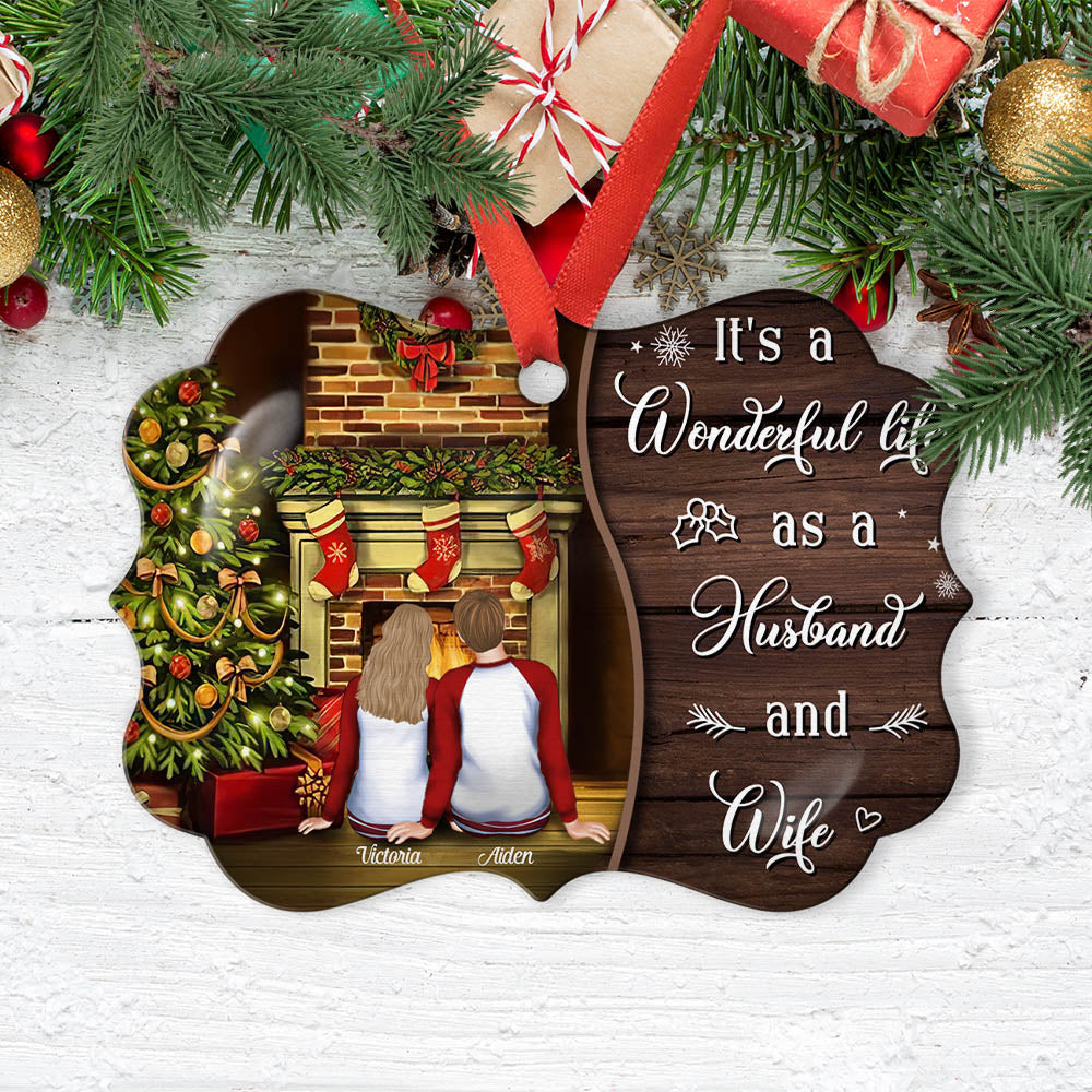 Wonderful Life - Personalized Aluminum Ornament