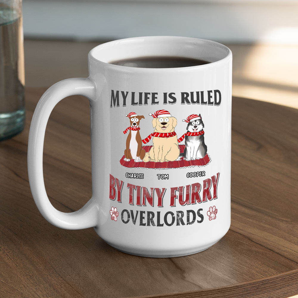 Custom Photo Mother's day Birthday Gifts For Cat Mom, Cat Lovers • Tiny Furry Overlords - Personalized Coffee Mug