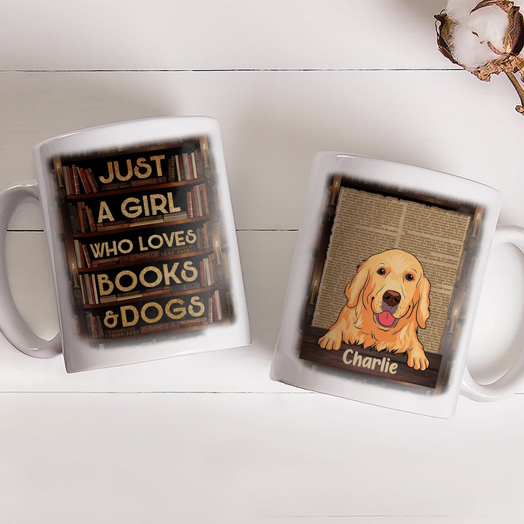 Custom Christmas Birthday Gifts For Dog Lovers • Just A Girl - Personalized Coffee Mug