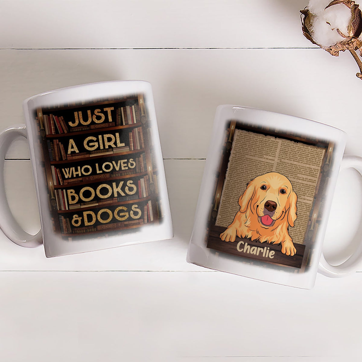 Custom Christmas Birthday Gifts For Dog Lovers • Just A Girl - Personalized Coffee Mug