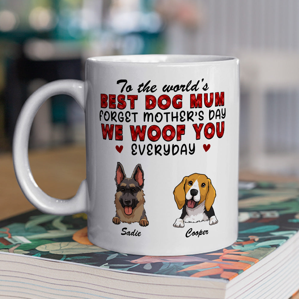 Custom Photo Mother's day Birthday Gifts For Dog Mom, Dog Lovers • Forget Mom Day - Personalized Coffee Mug