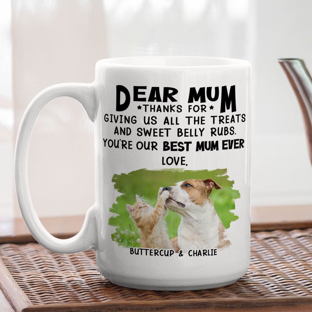 Custom Photo Mother's day Birthday Gifts For Cat Mom, Cat Lovers • All The Treats 3 - Personalized Coffee Mug