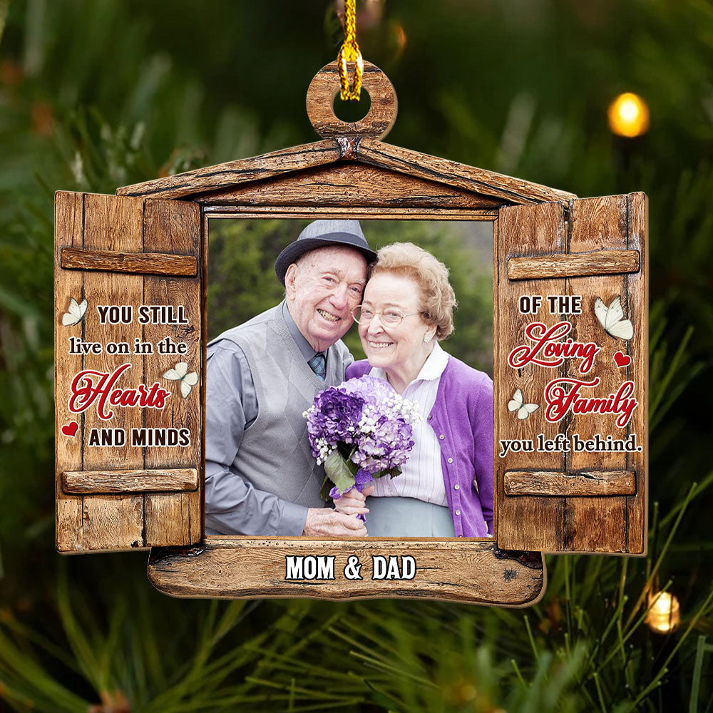 Window Hearts And Minds - Personalized 1-layered Wood Ornament