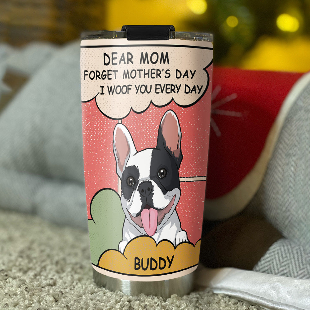 Custom Christmas Birthday Gifts For Dog Lovers • Woof You - Personalized Tumbler