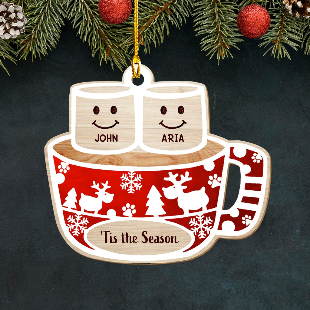 Tis The Season - Personalized 1-layered Wood Ornament