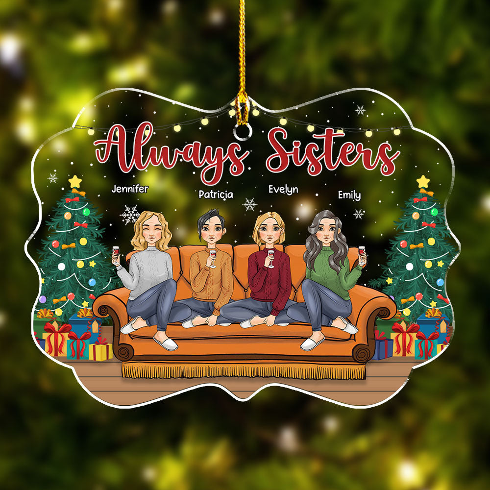 Always Sisters - Personalized Acrylic Ornament