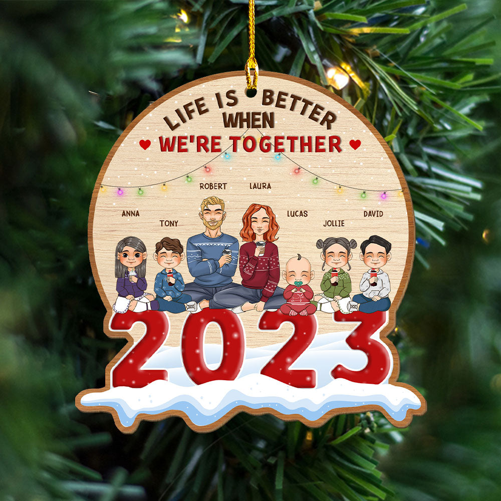 Life Is Better - Personalized 1-layered Wood Ornament