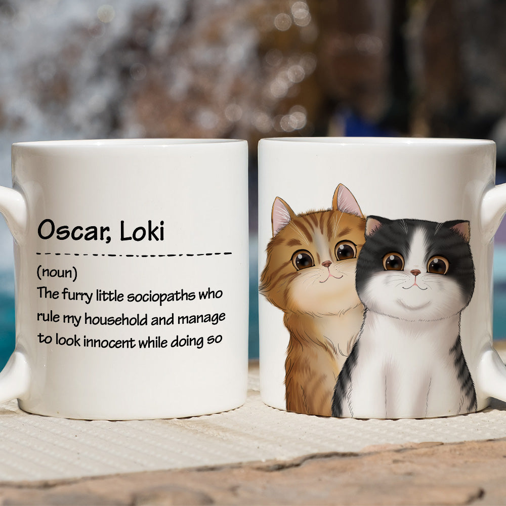 Custom Mother's day Birthday Gifts For Cat Mom, Cat Lovers • Cat Definition - Personalized Coffee Mug