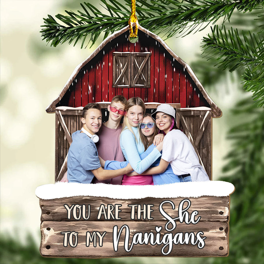 To My Nanigans - Personalized 1-layered Wood Ornament