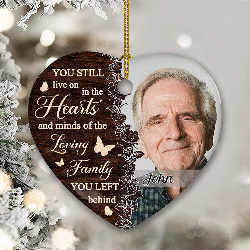 Always Be Remembered - Personalized Heart Ceramic Ornament