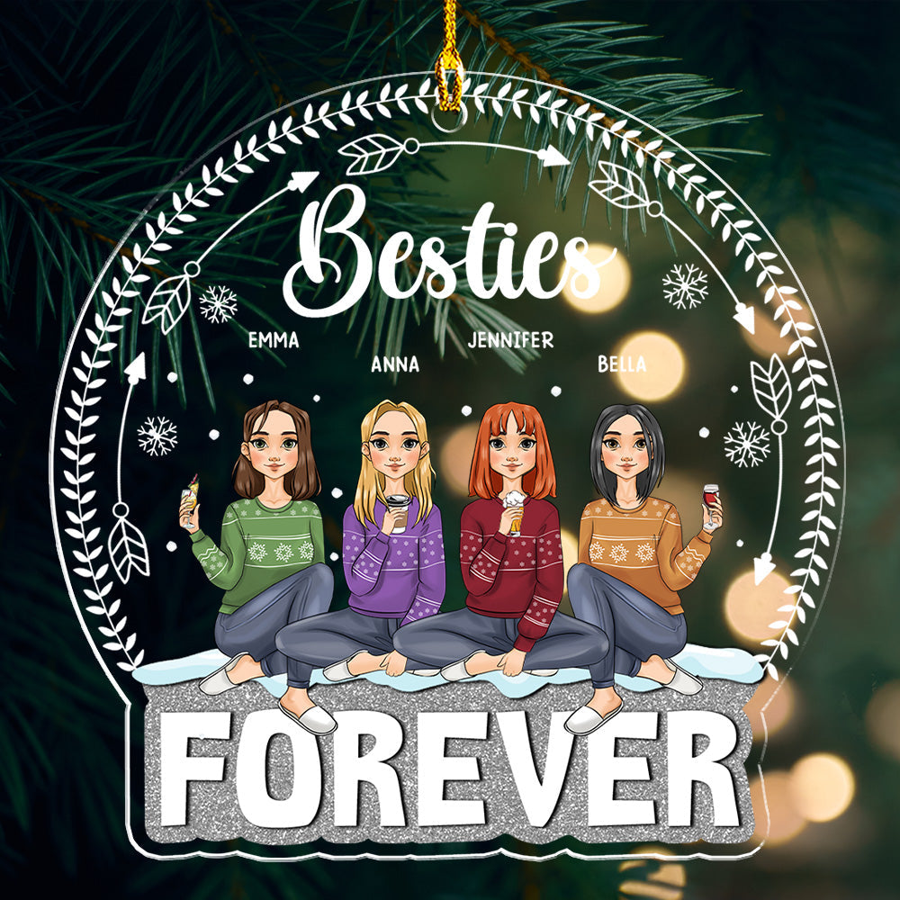 Forever Besties - Personalized Acrylic Ornament