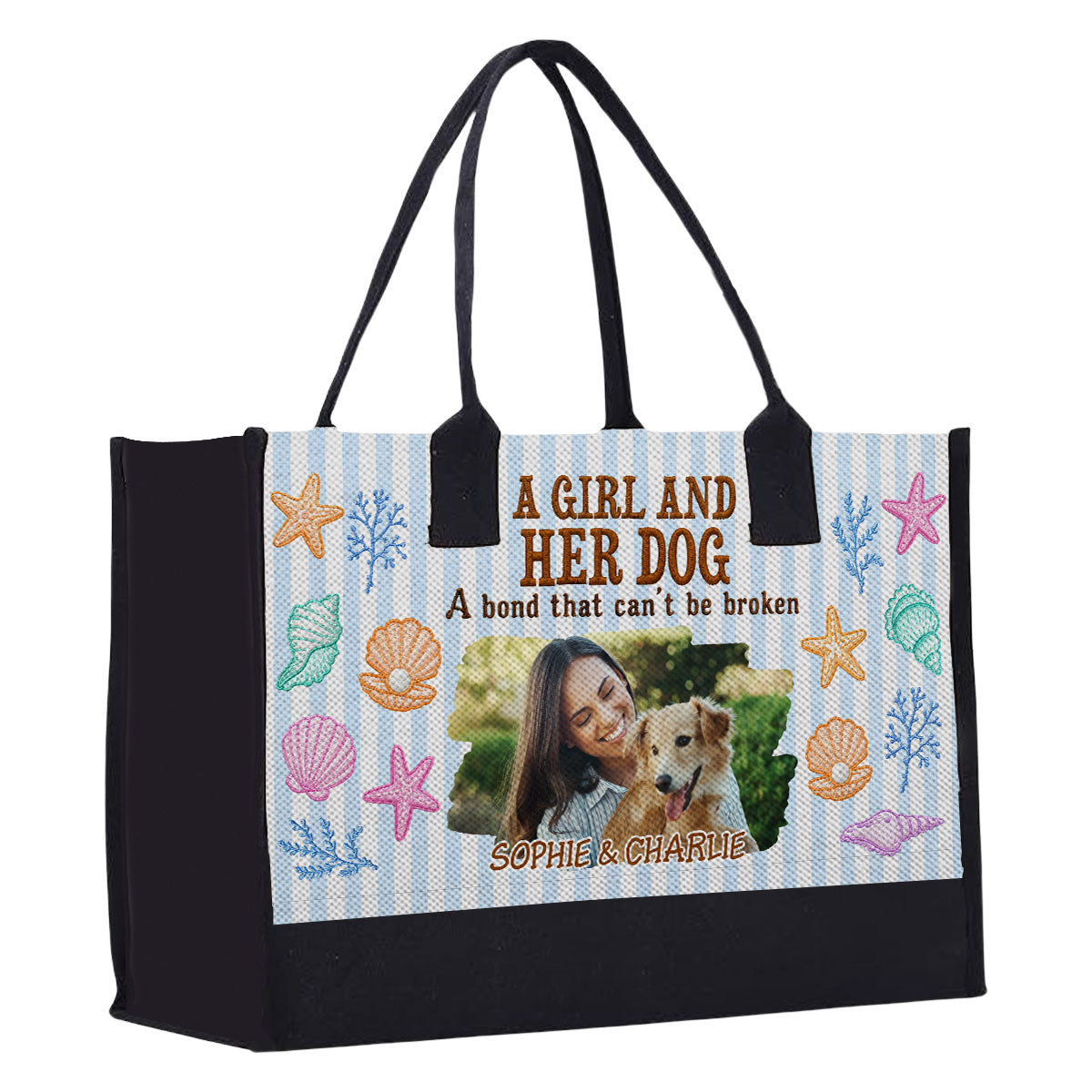 Bonding In Summer Photo - Personalized Canvas Tote Bag