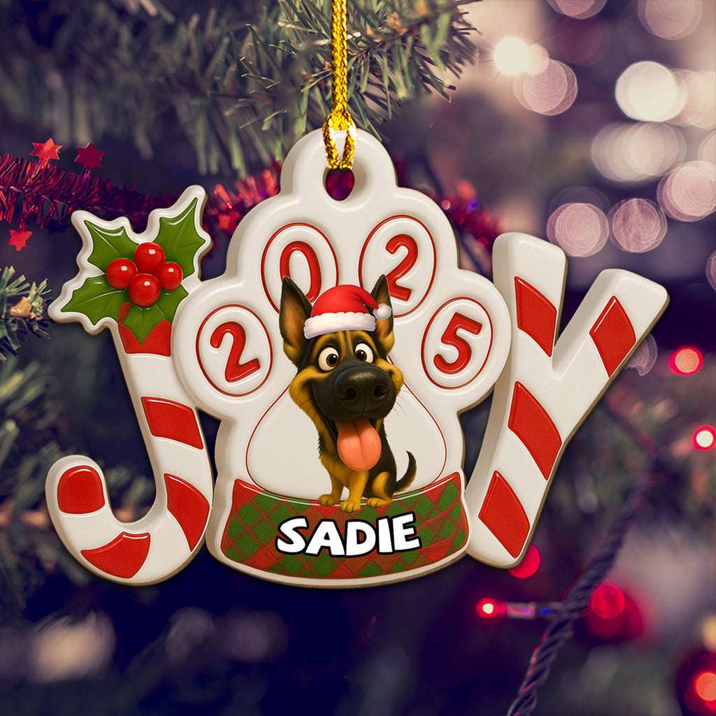 Custom Christmas Decor Home Birthday Gifts For Dog Mom, Dog Lovers • You Are My Joy - Personalized 3D Effect Wood Ornament