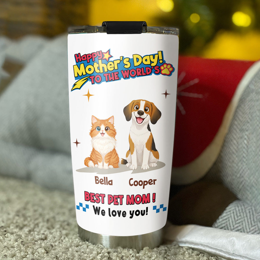 Custom Christmas Birthday Gifts For Cat Lovers • Pet Mom Forever - Personalized Tumbler