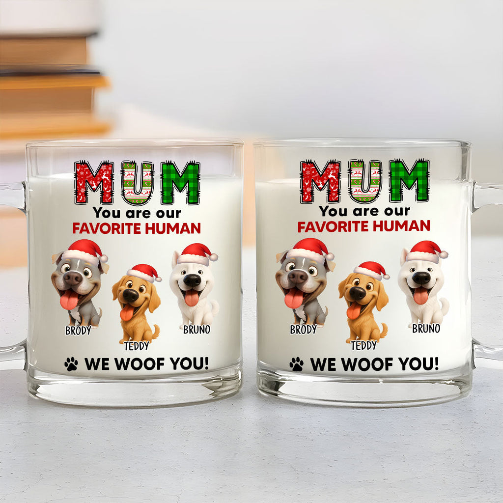 Custom Christmas Birthday Gifts For Dog Lovers • My Favorite - Personalized Glass Mug