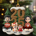 Custom Christmas Decor Home Birthday Gifts For Dog Lovers • As A Family This Year - Personalized 3D Effect Wood Ornament