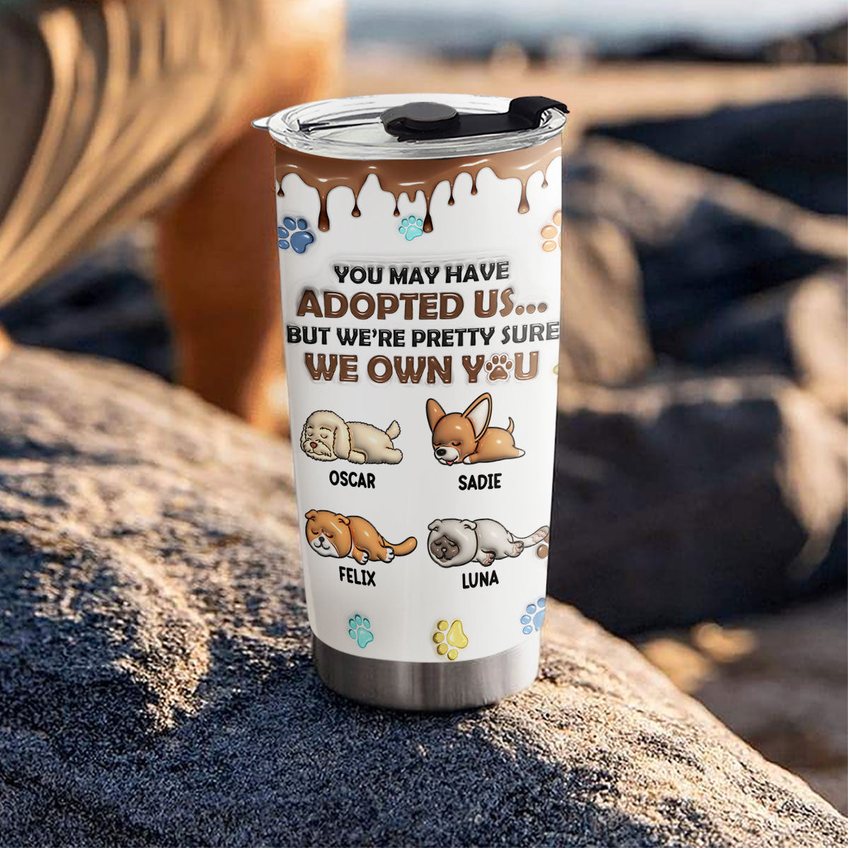 Custom Mother's day Birthday Gifts For Cat Mom, Cat Lovers • We Are Pretty Sure - Personalized 3D Inflated Effect Tumbler