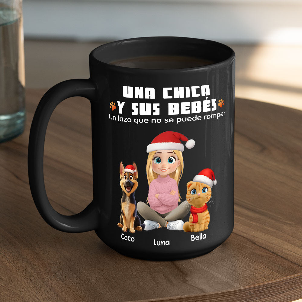 Custom Christmas Birthday Gifts For Pet Lovers • Humano y su bebé – Taza de café personalizada