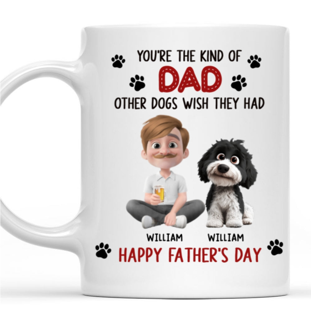 Custom Christmas Birthday Gifts For Dog Dad, Dog Lovers • Kind Of Dad - Personalized Coffee Mug