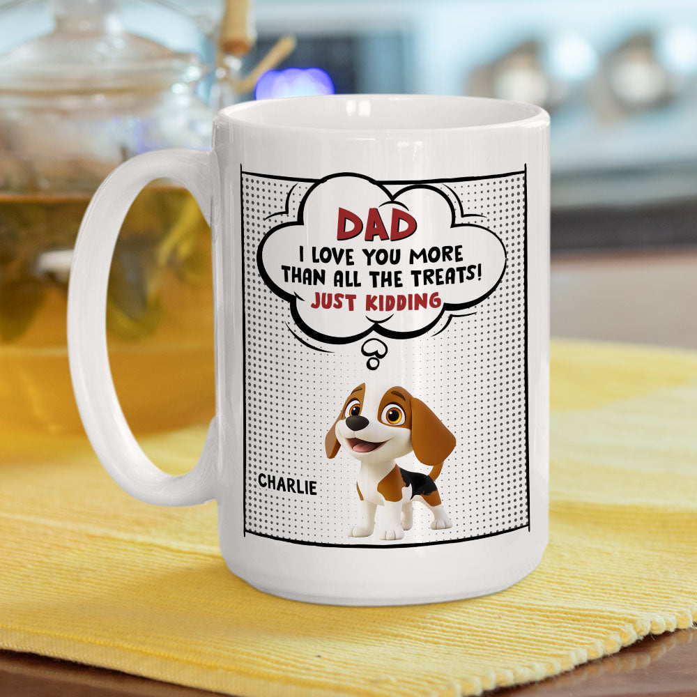 Custom Mother's Father's day Birthday Gifts For Dog Lovers • All The Treats - Personalized Coffee Mug