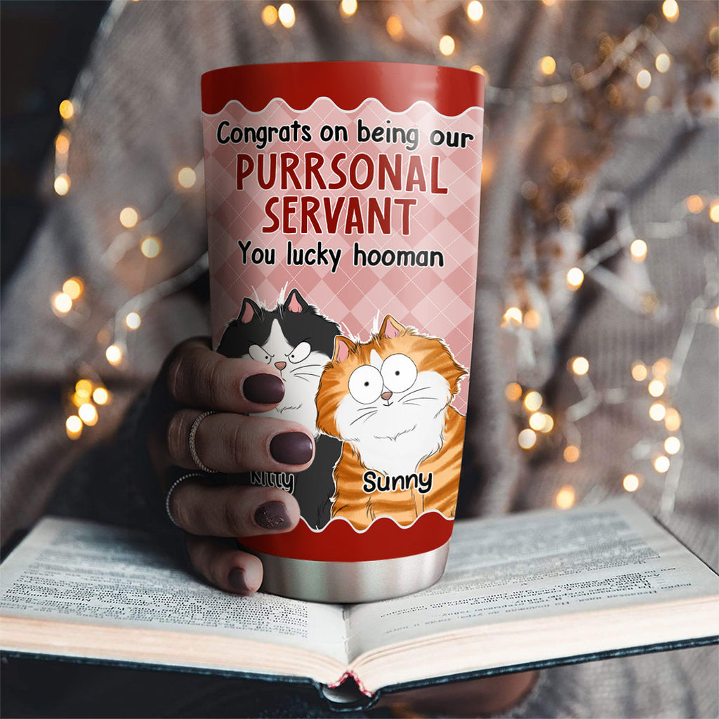 Custom Mother's day Birthday Gifts For Pet Mom, Pet Lovers • So Lucky Hooman - Personalized Tumbler