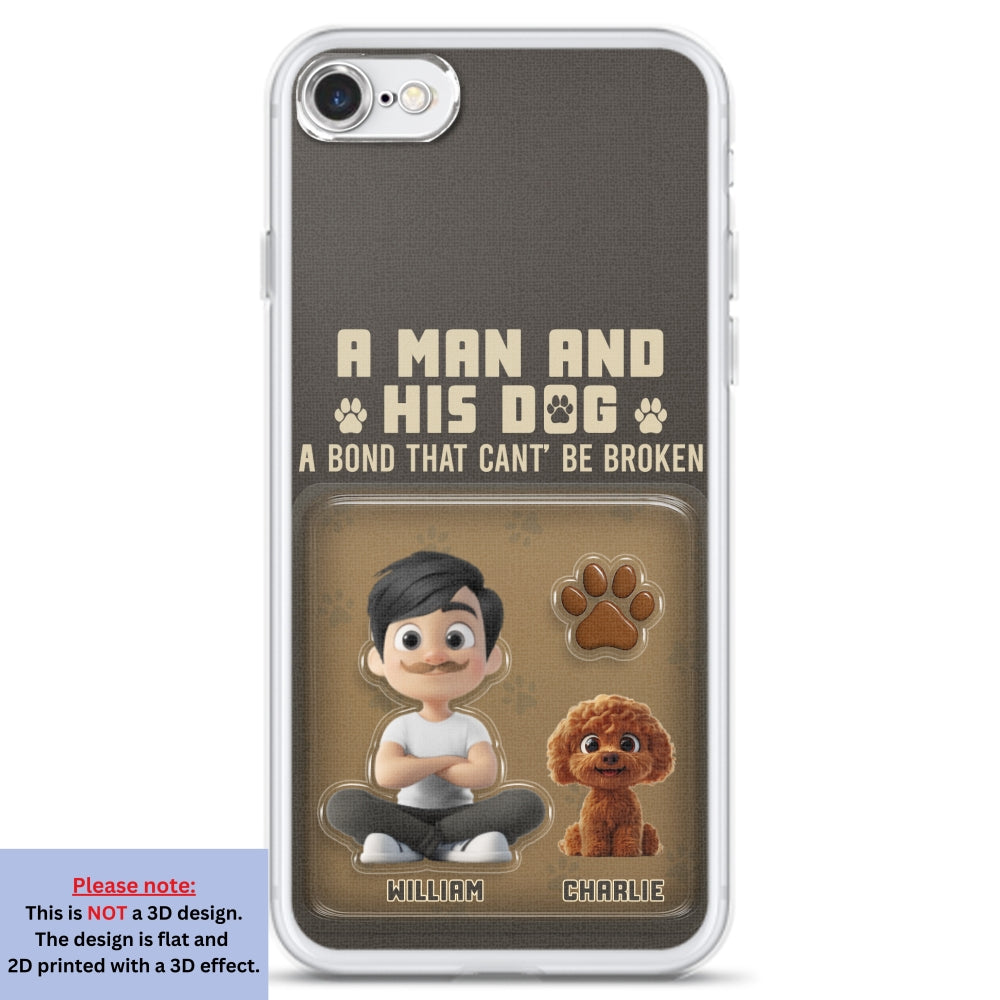 A Man And His Favorite - Personalized 3D Effect Phone Case