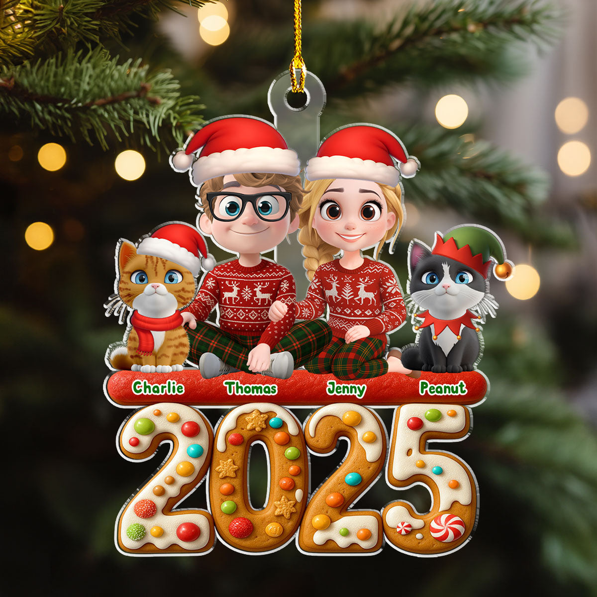 Custom Christmas Decor Home Birthday Gifts For Cat Lovers • We And Our Cat Version 3 - Personalized Acrylic Ornament