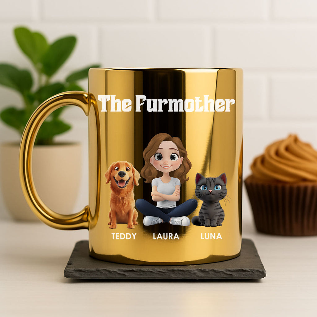 Custom Christmas Birthday Gifts For Pet Mom, Pet Lovers • Pet Mom Luxury - Personalized Metallic Mug