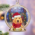 Snow Globe Dog - Personalized Suncatcher Ornament