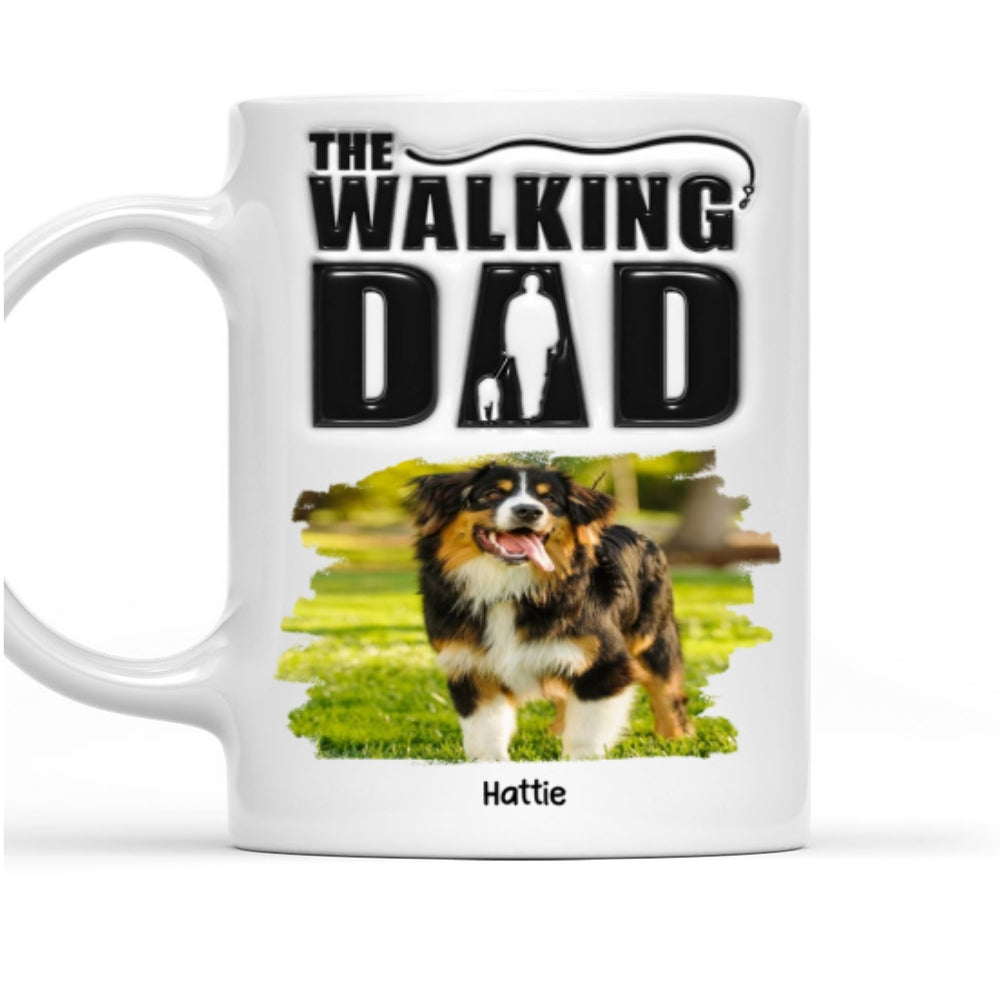 Walking Dad Photo - Personalized 3D Inflated Effect Mug