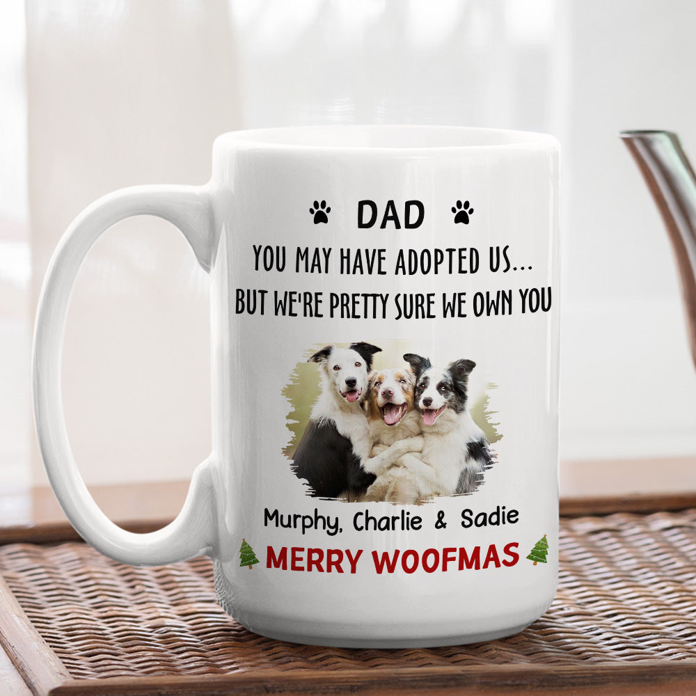 Custom Photo Christmas Birthday Gifts For Dog Lovers • Adopted Cartoon Photo - Personalized Coffee Mug