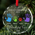 As A Family Of Four - Personalized Glass Ornament