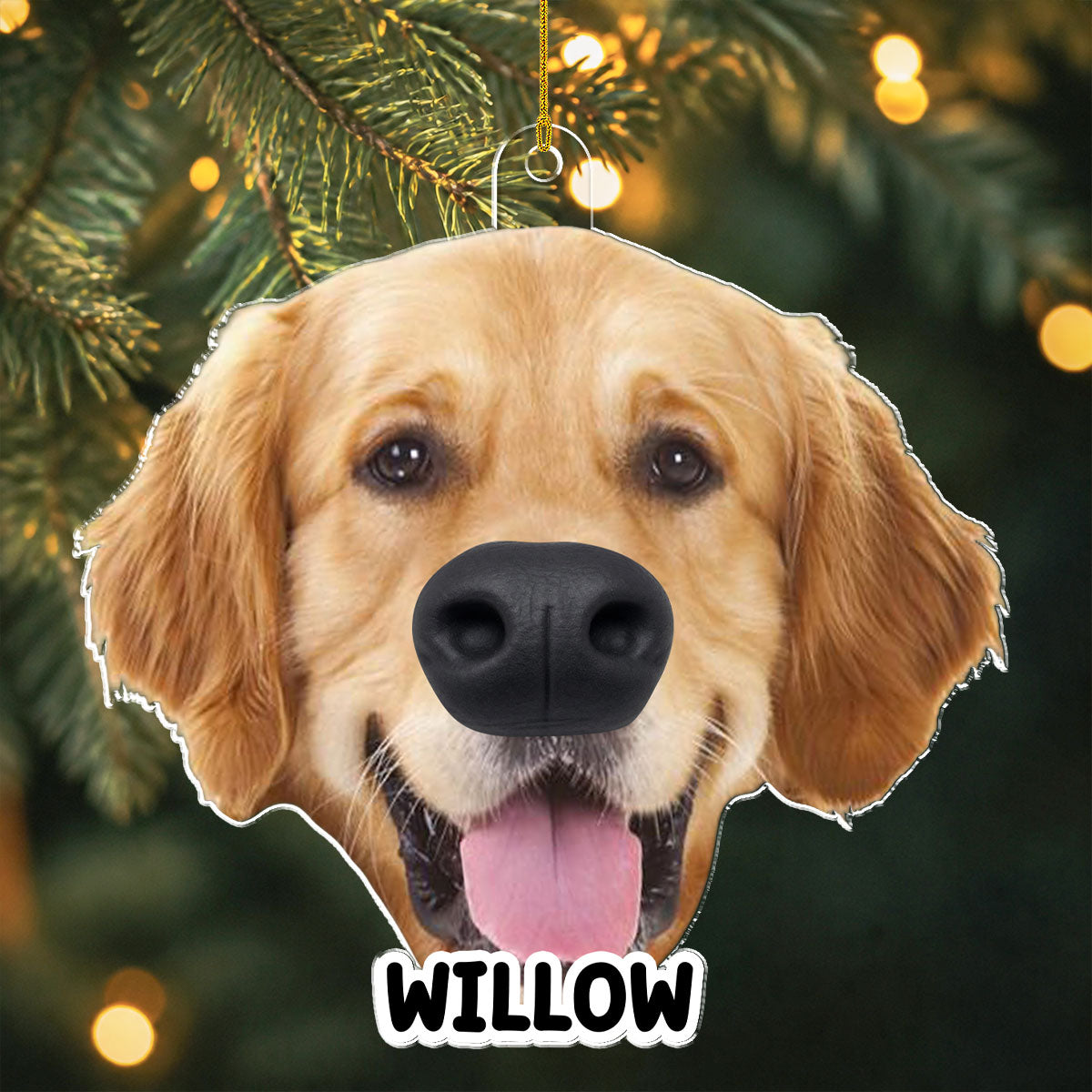 Custom Christmas Decor Home Birthday Gifts For Pet Lovers • Jolly Snoots Photo - Personalized Nose Squishy Ornament