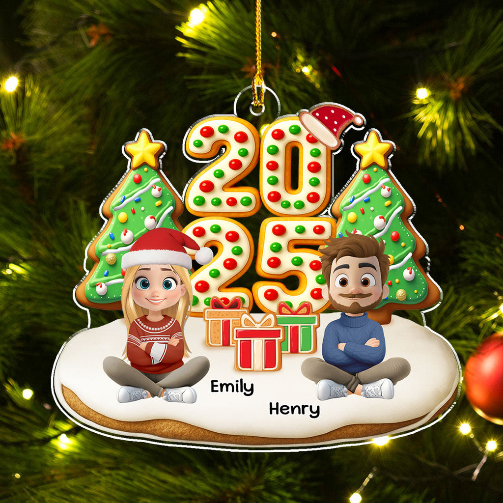 Custom Christmas Decor Home Birthday Gifts For Dog Lovers • Family Holiday Memories - Personalized Acrylic Ornament