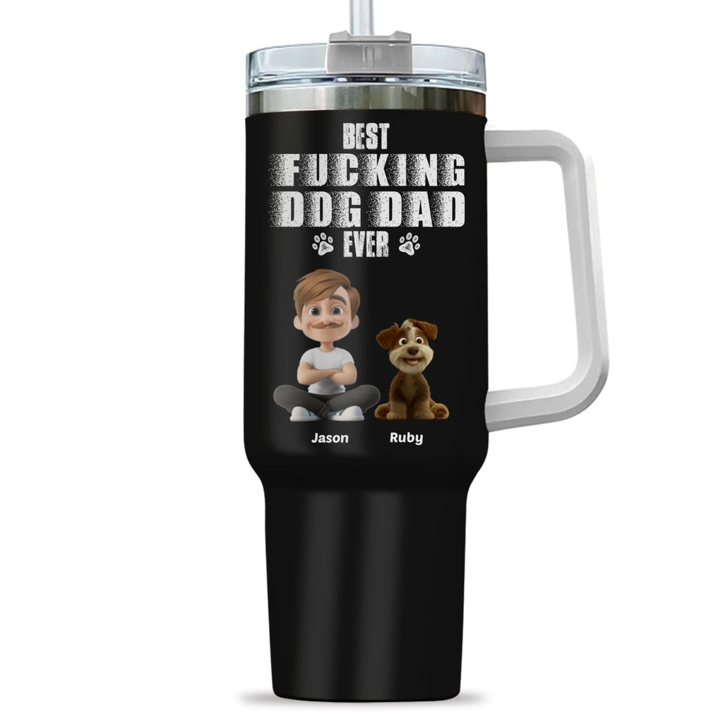 Custom Father's day Birthday Gifts For Dog Dad, Dog Lovers • Best Dad Ever - Personalized Tumbler