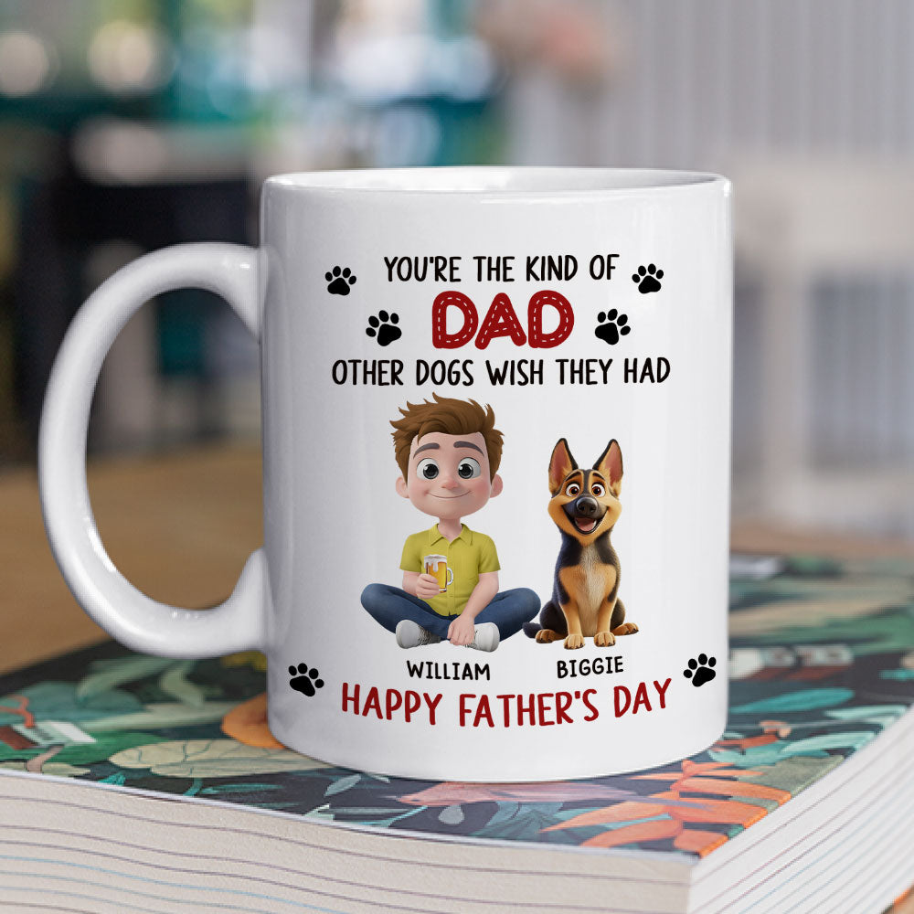 Custom Christmas Birthday Gifts For Dog Dad, Dog Lovers • Kind Of Dad - Personalized Coffee Mug