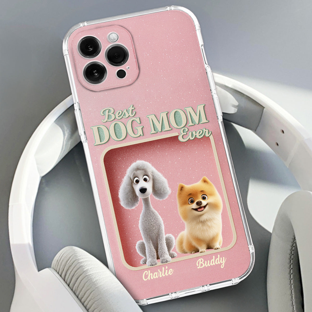 New Lovely Dog Mom - Personalized 3D Effect Phone Case