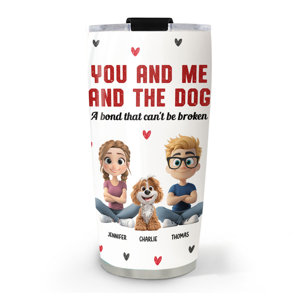 Custom Christmas Birthday Gifts For Dog Lovers • You Me And The Dog - Personalized Tumbler
