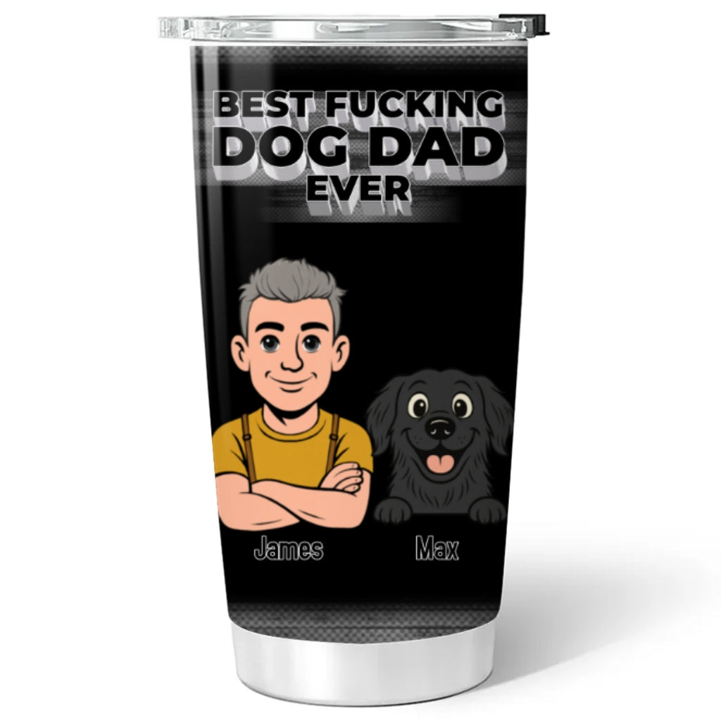 Custom Christmas Birthday Gifts For Dog Dad, Dog Lovers • Such A Dog Dad - Personalized Tumbler