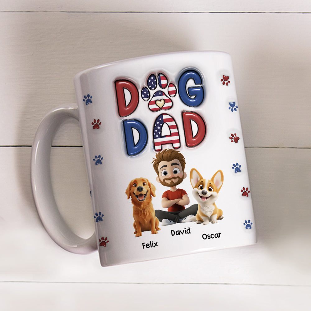 Custom Father's day Birthday Gifts For Dog Dad, Dog Lovers • My Lovely Dog - Personalized 3D Inflated Effect Mug