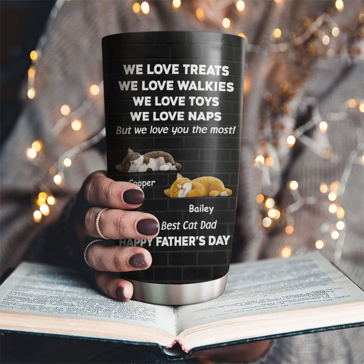Custom Christmas Birthday Gifts For Cat Lovers • Love You The Most Cat Ver - Personalized Tumbler