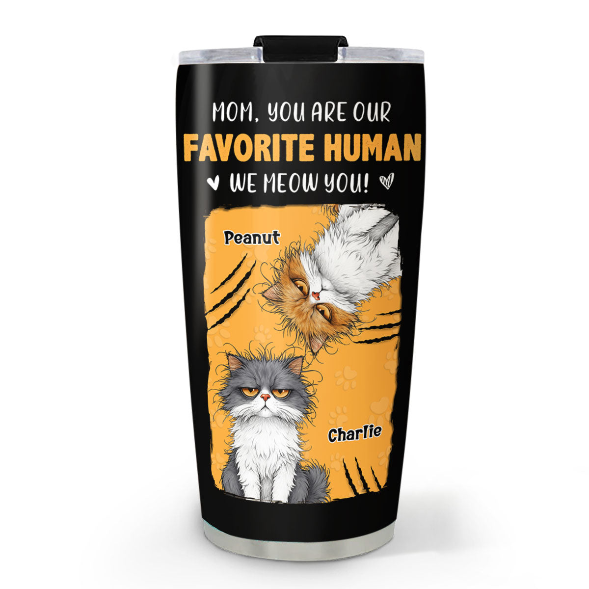 Custom Christmas Birthday Gifts For Cat Lovers • I Meow You - Personalized Tumbler