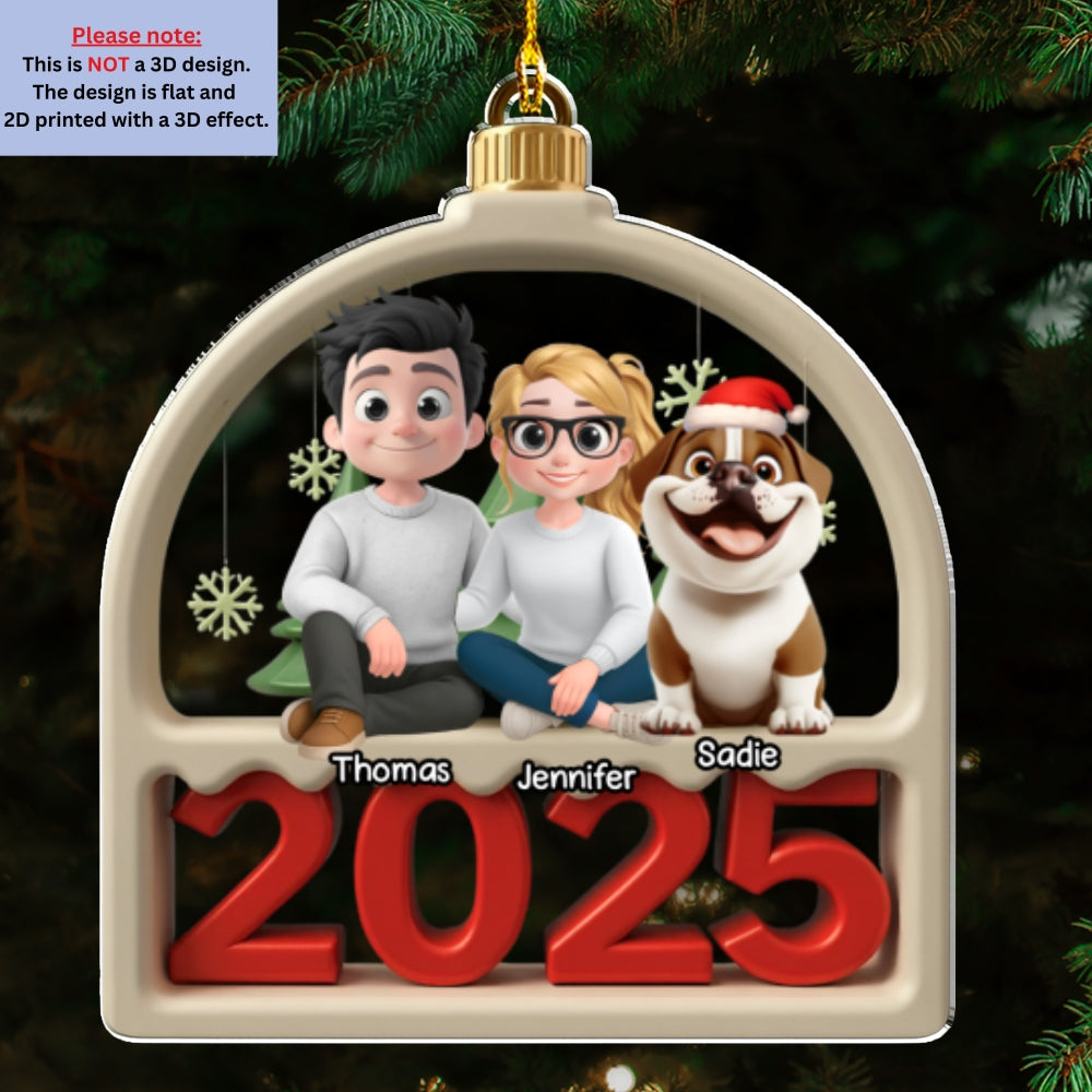 Custom Christmas Decor Home Birthday Gifts For Dog Lovers • Family Furry And Paws - Personalized Acrylic Ornament