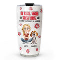 Custom Christmas Birthday Gifts For Dog Lovers • No Space Between Us Daily Ver - Personalized 3D Inflated Effect Tumbler