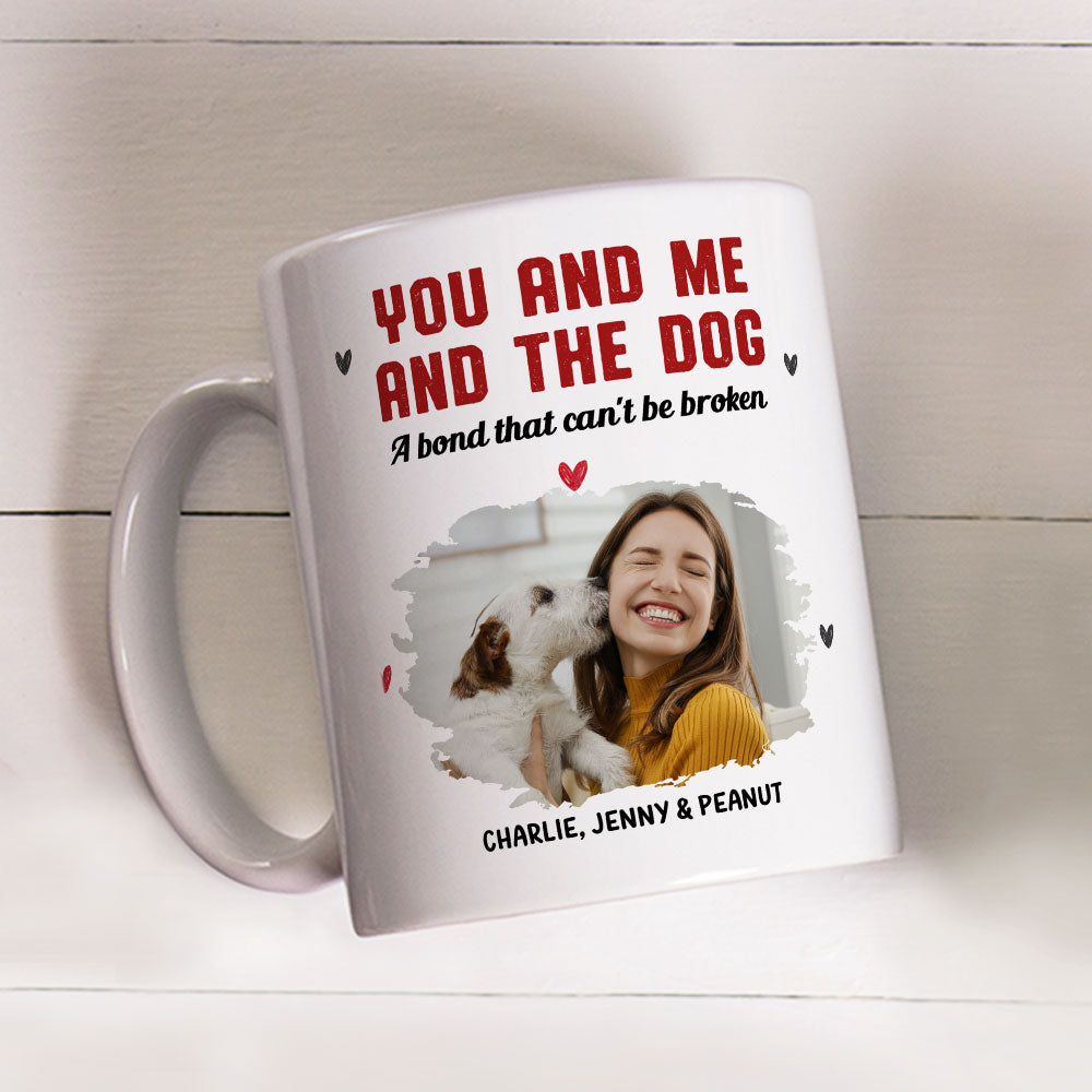 Custom Photo Christmas Birthday Gifts For Dog Lovers • You Me And The Dog Photo - Personalized Coffee Mug