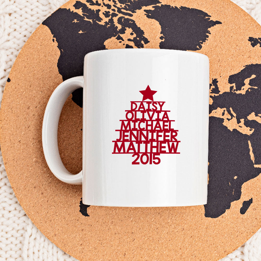 Name On Christmas Tree - Personalized Coffee Mug