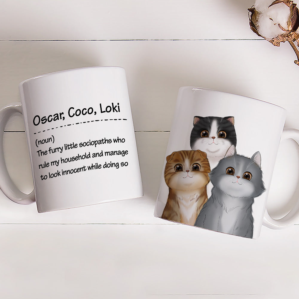 Custom Mother's day Birthday Gifts For Cat Mom, Cat Lovers • Cat Definition - Personalized Coffee Mug