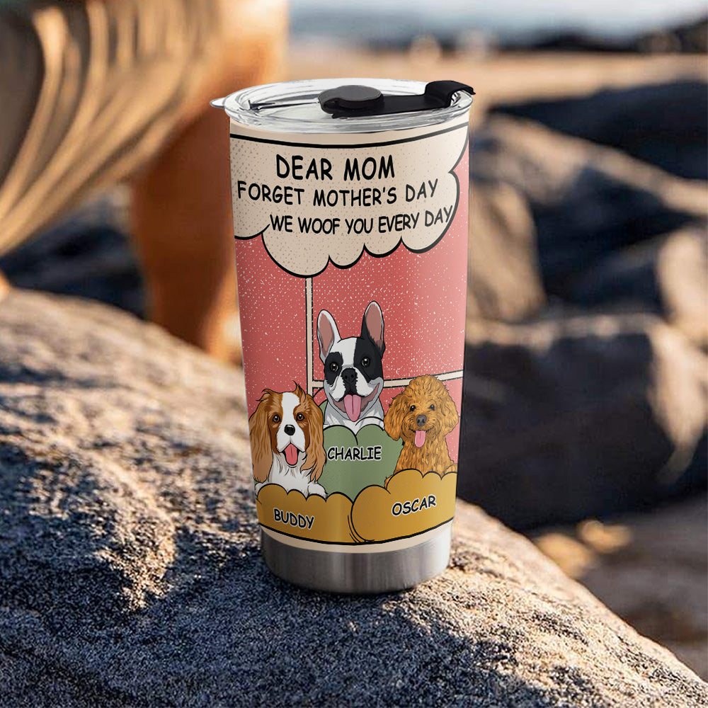Custom Christmas Birthday Gifts For Dog Lovers • Woof You - Personalized Tumbler