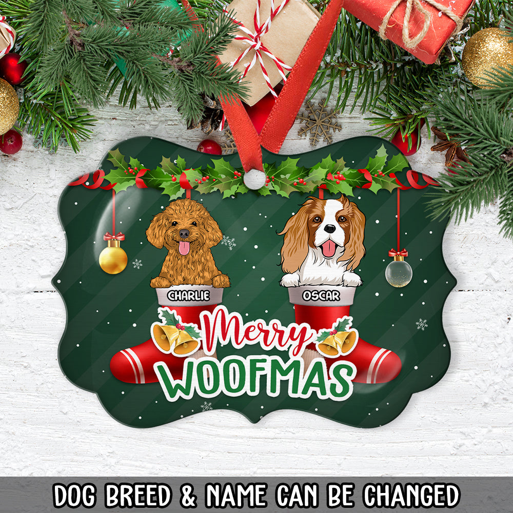 Merry Woofmas - Personalized Aluminum Ornament