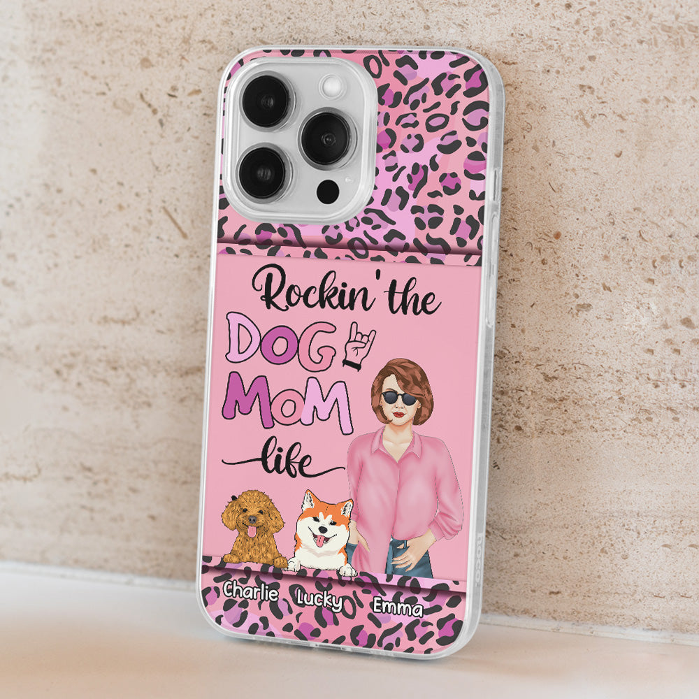 Dog Mom Leopard - Personalized Phone Case
